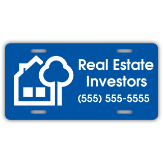 Real Estate Investors License Plate